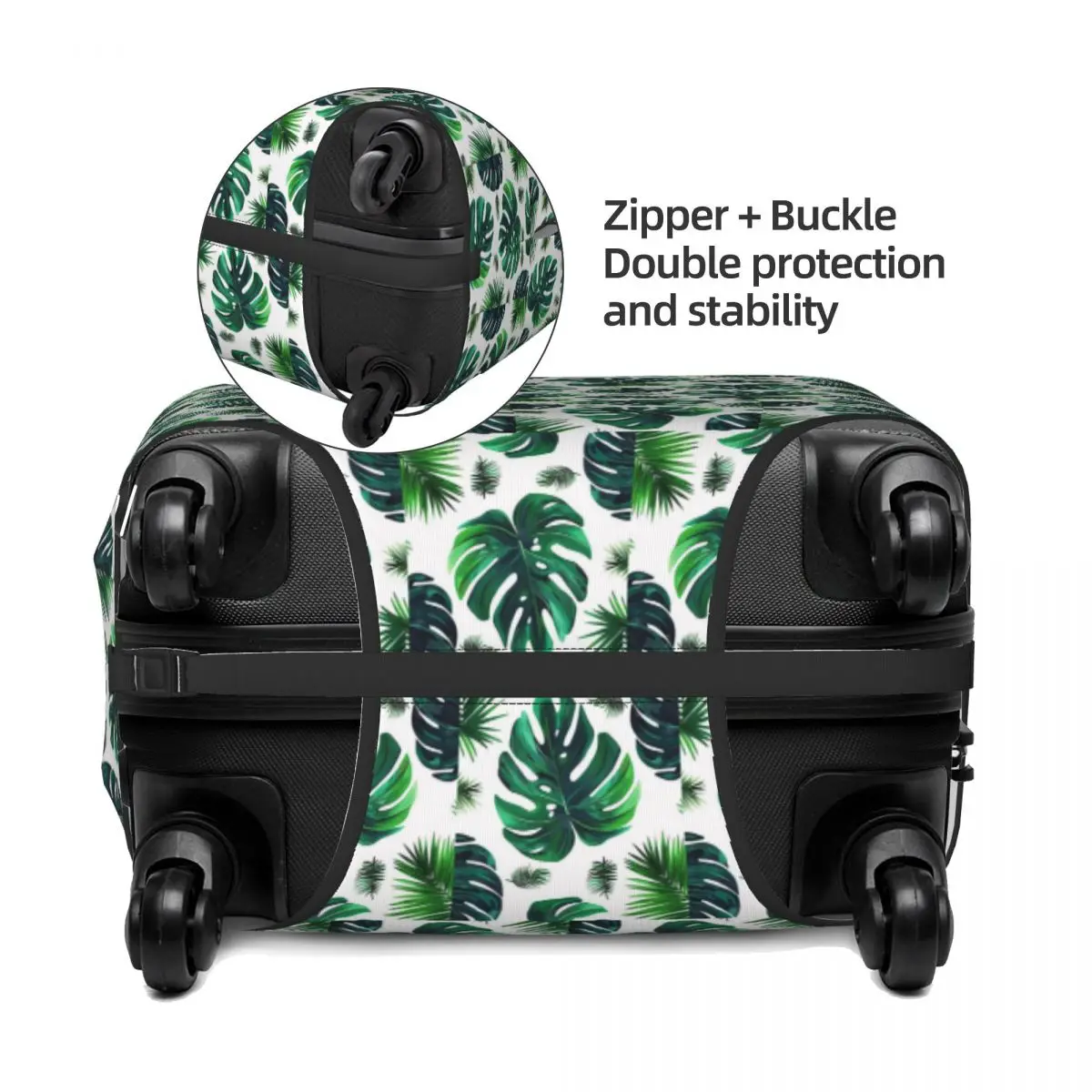 Tropical Plant 10 Suitcase Cover Protection Elastic Trip Luggage Protector Covers for 18-32 Inch