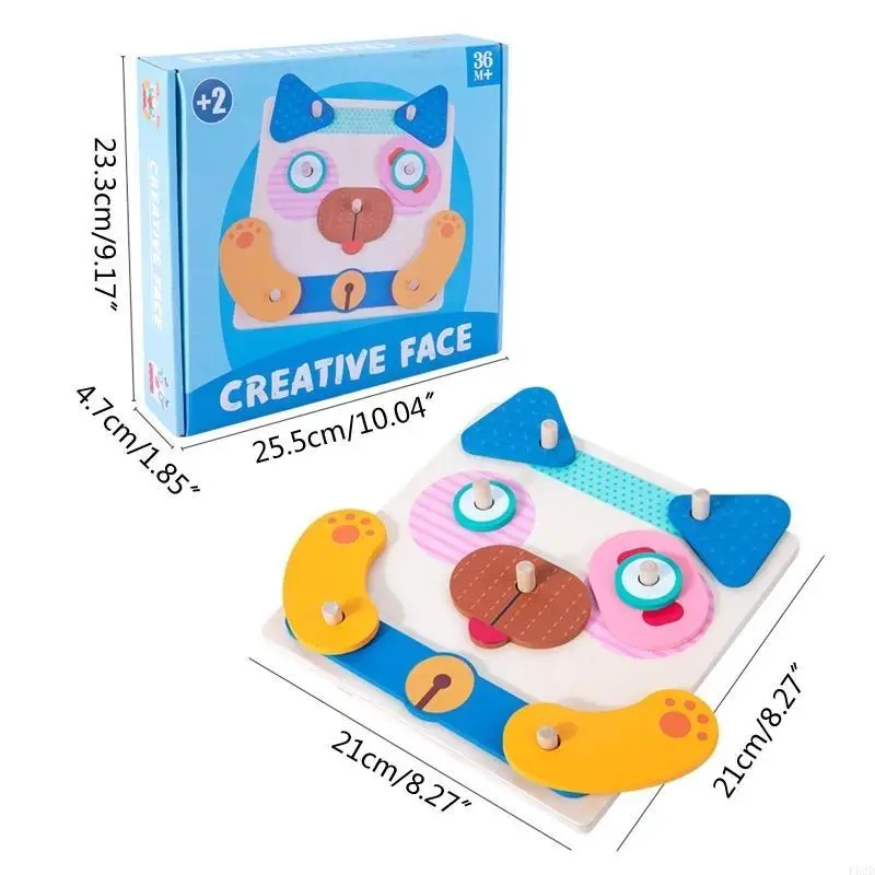 F62d 8.27x8.27in per il cambio legno creativo per il puzzle giocattoli giochi da tavolo da tavolo da puzzle a