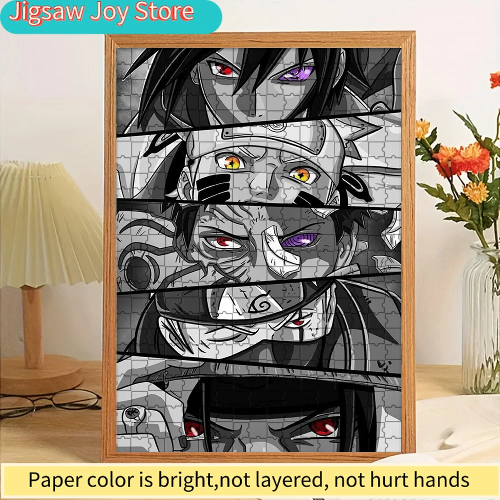 

Anime Naruto Characters Eyes Panel Design Paper Puzzle, Premium High Definition Vivid Print, Smooth Burr-Free Pieces, Perfect Le