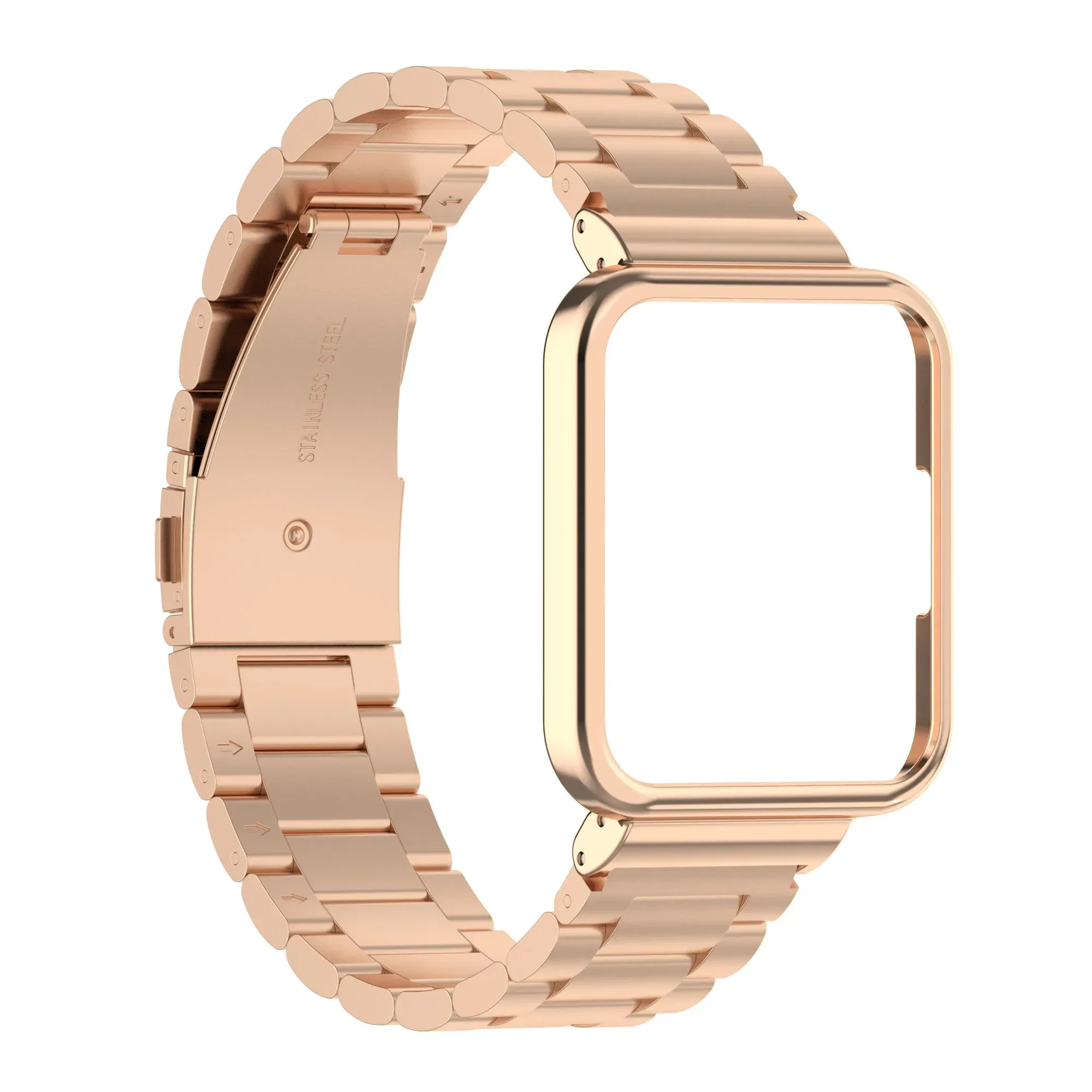 Pulseira de laço magnético para Redmi Watch 2 Lite, Strap Case Protector para Redmi Watch 3 Active Band, Xiaomi Watch Lite Metal Cover