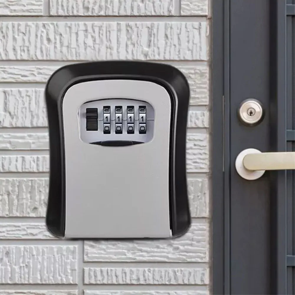 caixa-de-armazenamento-de-chaves-a-prova-d'Agua-com-combinacao-de-4-digitos-montada-na-parede-duravel-e-segura-para-seguranca-residencial