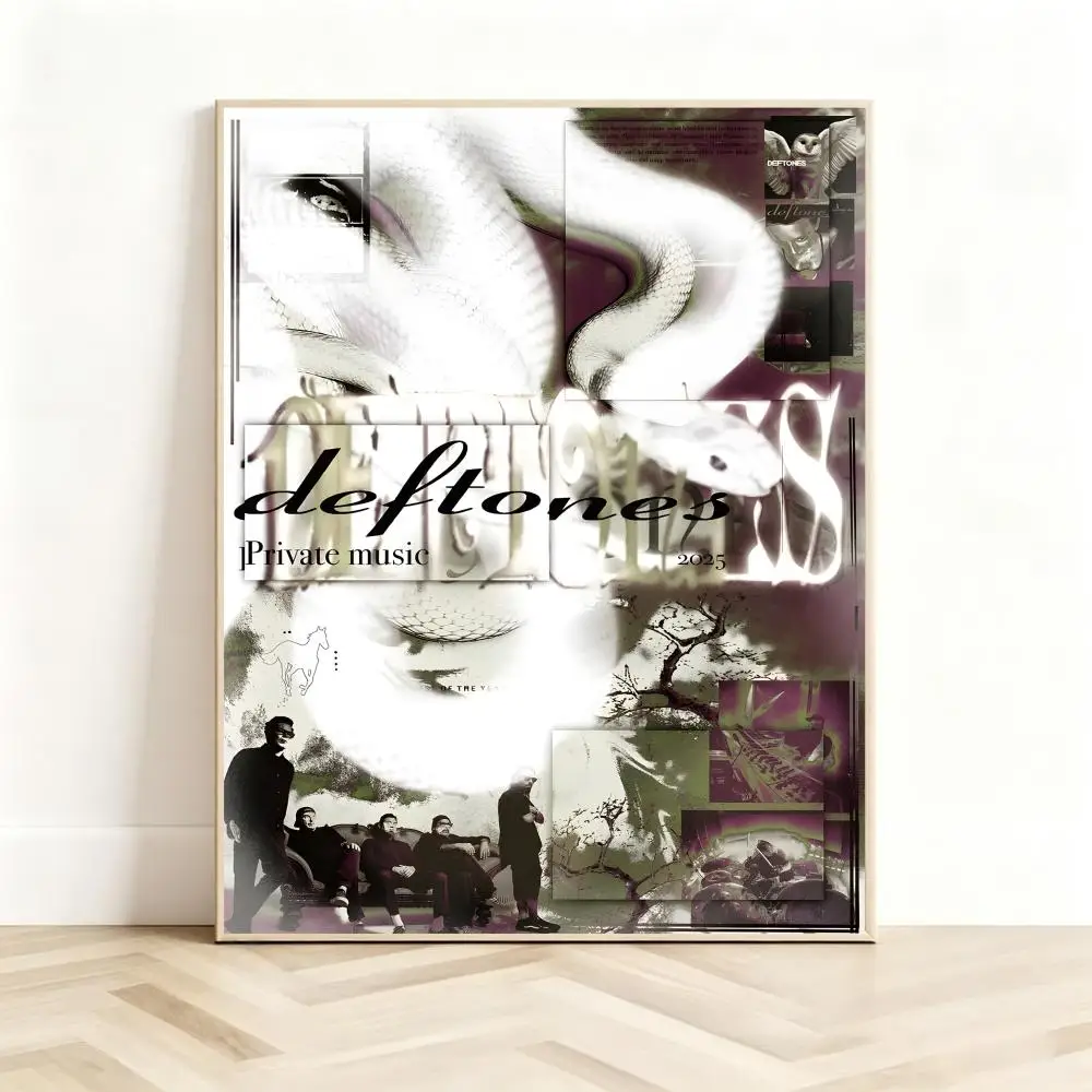 Heavy Metal Band D-Deftones Poster Classic Self-Adhesive PP Wall Sticker for Living Room Bar Decor Gift