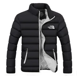 Veste matelassurera à col montant pour hommes avec fermeture éclair, mode masculine, hiver