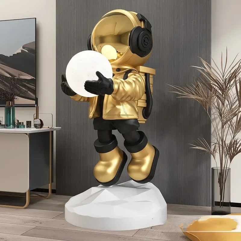 

H80cm Modern Luxury Astronaut LED Living Room Decoration Floor Lamp Standing Lamp for Bedroom Sofa Side Home Decor Corner Light