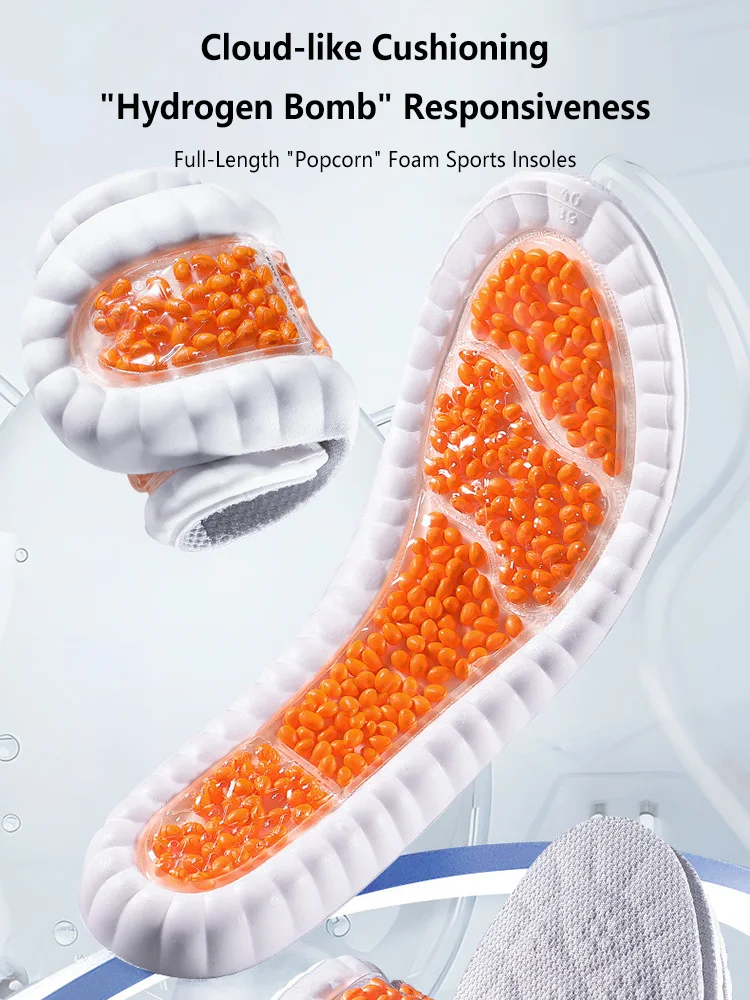 

Спортивные стельки Popcorn Air Cushion: амортизирующие, высокоэластичные, влагопоглощающие, дезодорирующие, для баскетбола и бега, специальная серия 2026