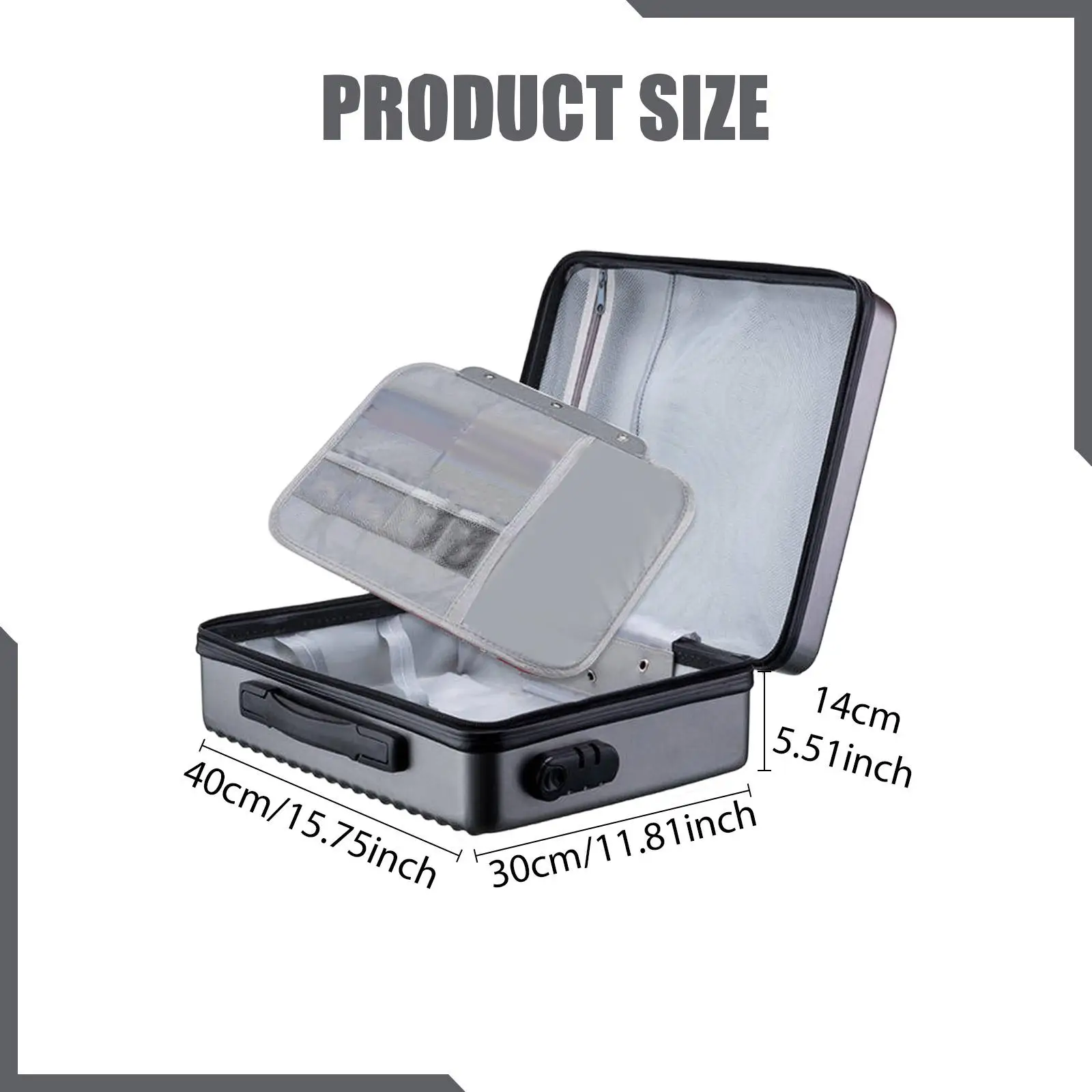 Fireproof Document Box,Heat Insulated with Pockets,files Organizer Bag with Lock Safe Storage for Important Cards Home Valuables