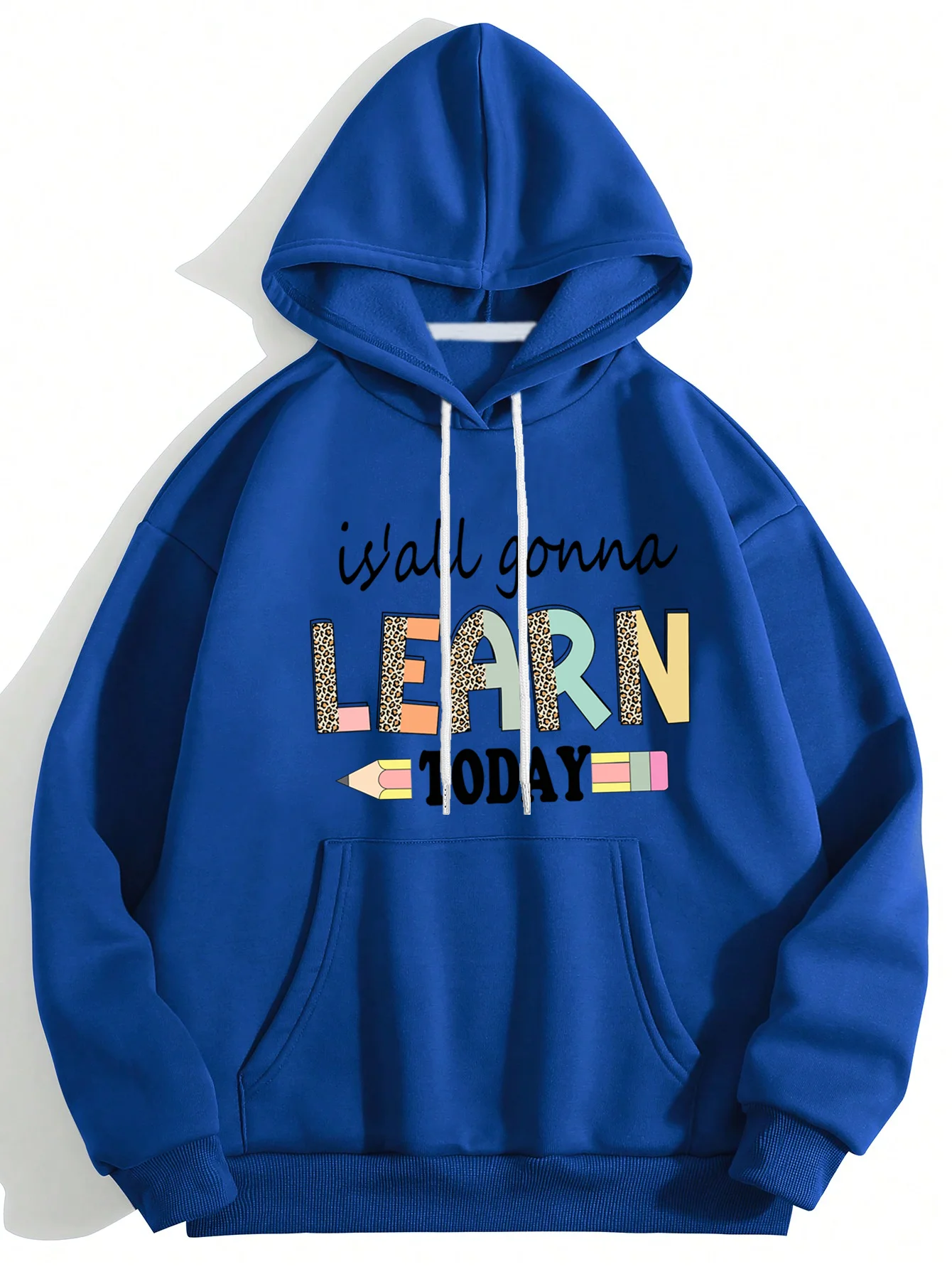 Fun monogrammed printed hoodie, comfortable women's sweatshirt for fall and winter season and work commute wear, women's wear