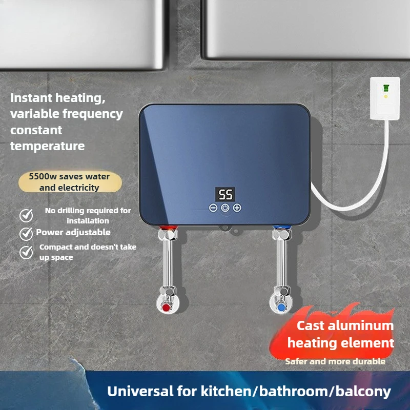 Water-free Bathroom Facilities Household Smart Constant Temperature Small Bath and Bath Instant Electric Water Heater Shower Set