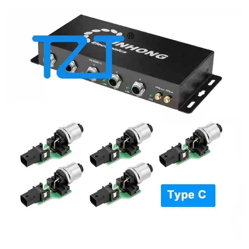 TZT KUNHONG KH-ATSW1100A 8-Port TSN AVB محول إيثرنت للسيارات + 5 قطعة موصلات لـ TE MATENET/Amphenol NETBrige