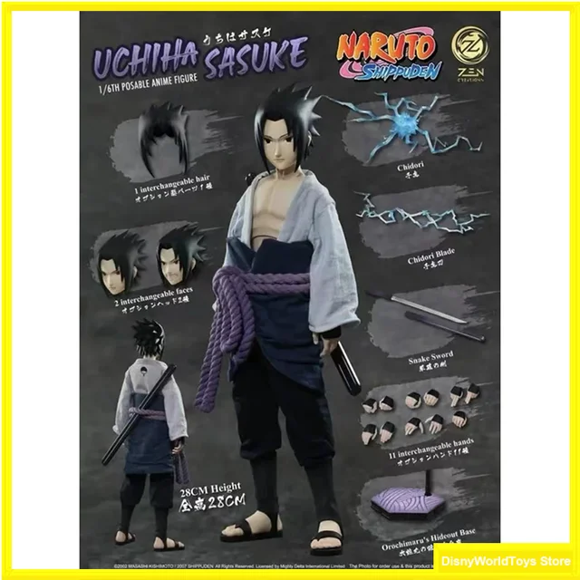 100% Original Zen Creations Naruto Shippuden Uchiha Sasuke 1/6TH In Stock  Anime Action Collection Figures Model Toys