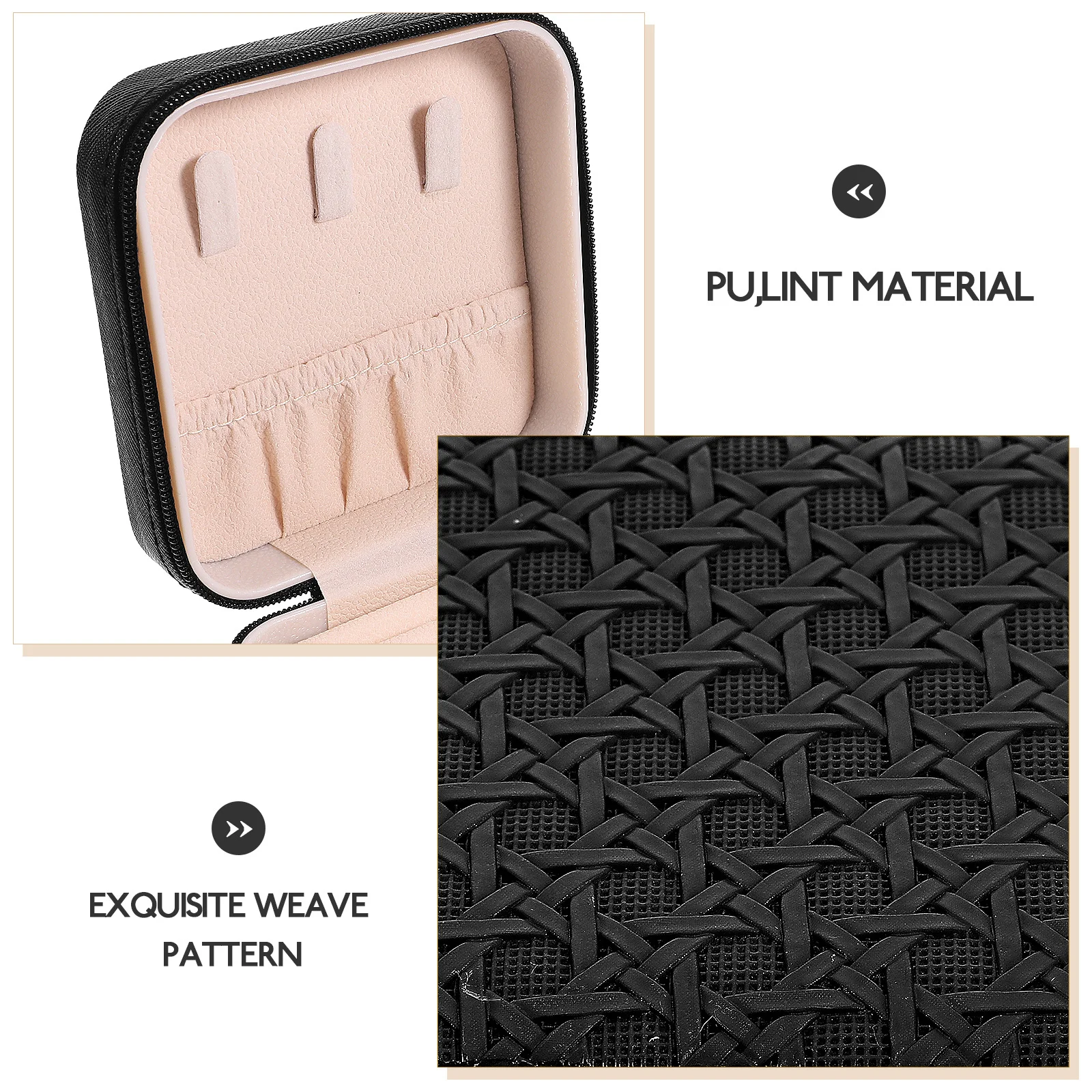 

Коробка для хранения сережек-гвоздиков, компактный органайзер для ювелирных изделий, тканый дизайн, дорожный держатель для женщин и девочек, портативная шкатулка для драгоценностей