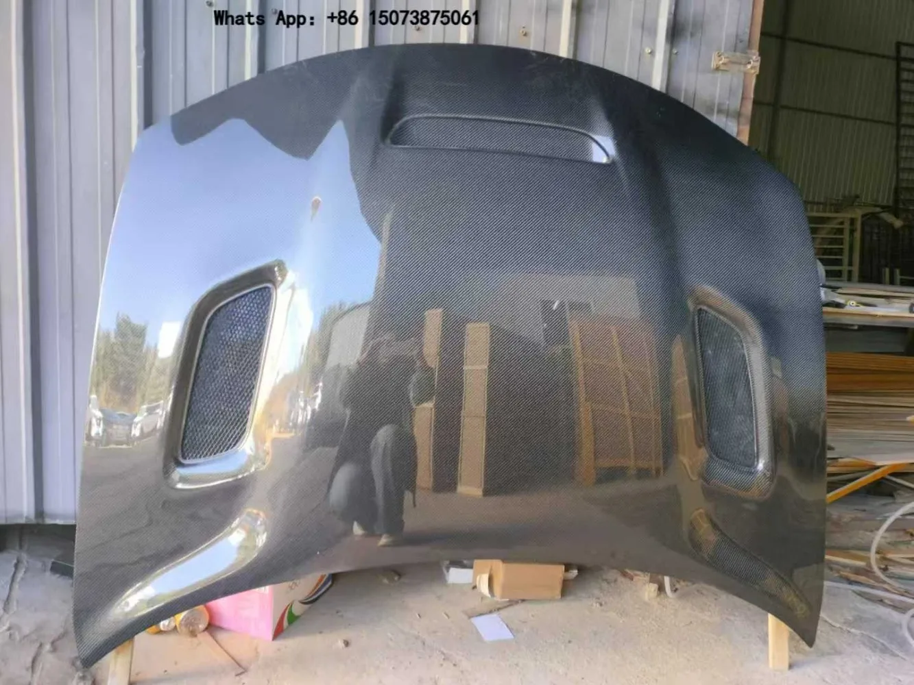Wet Carbon Fiber Redeye Style Vent Bonnet Engine Hood for Dodge Charger SRT Hellcat 2015-2023 Exterior Tuning Replacement Parts