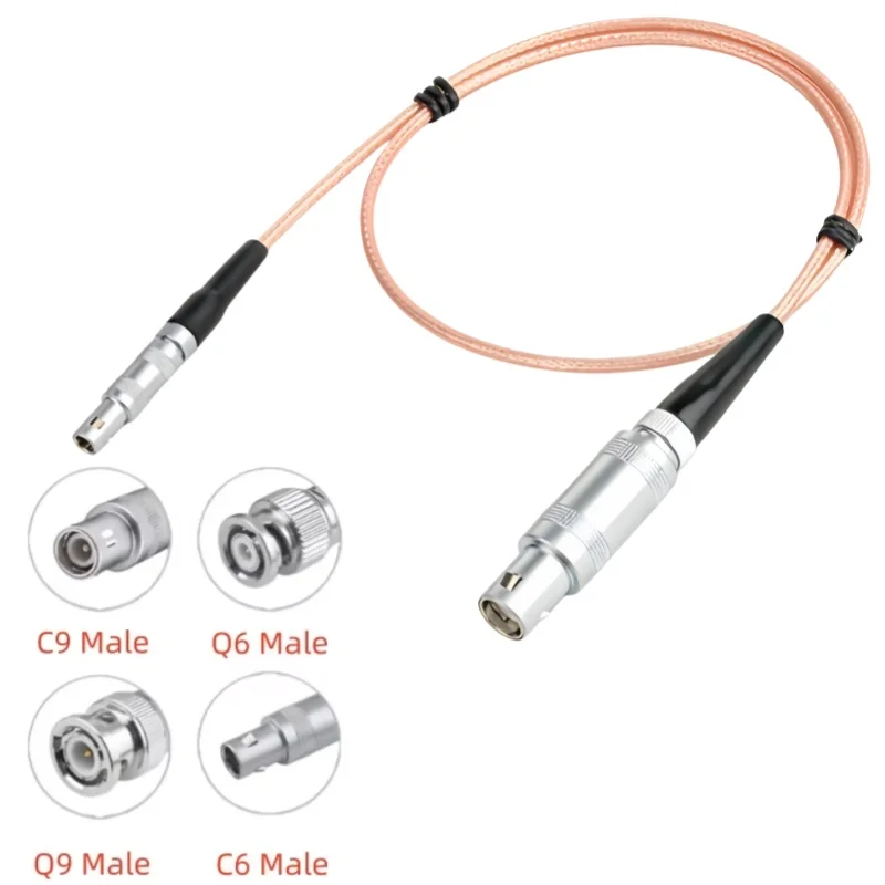 Ultrasonic probe line Q9 Q6 C9 C6 C5 male ultrasonic flaw detector transducer twin crystal RG316 cable