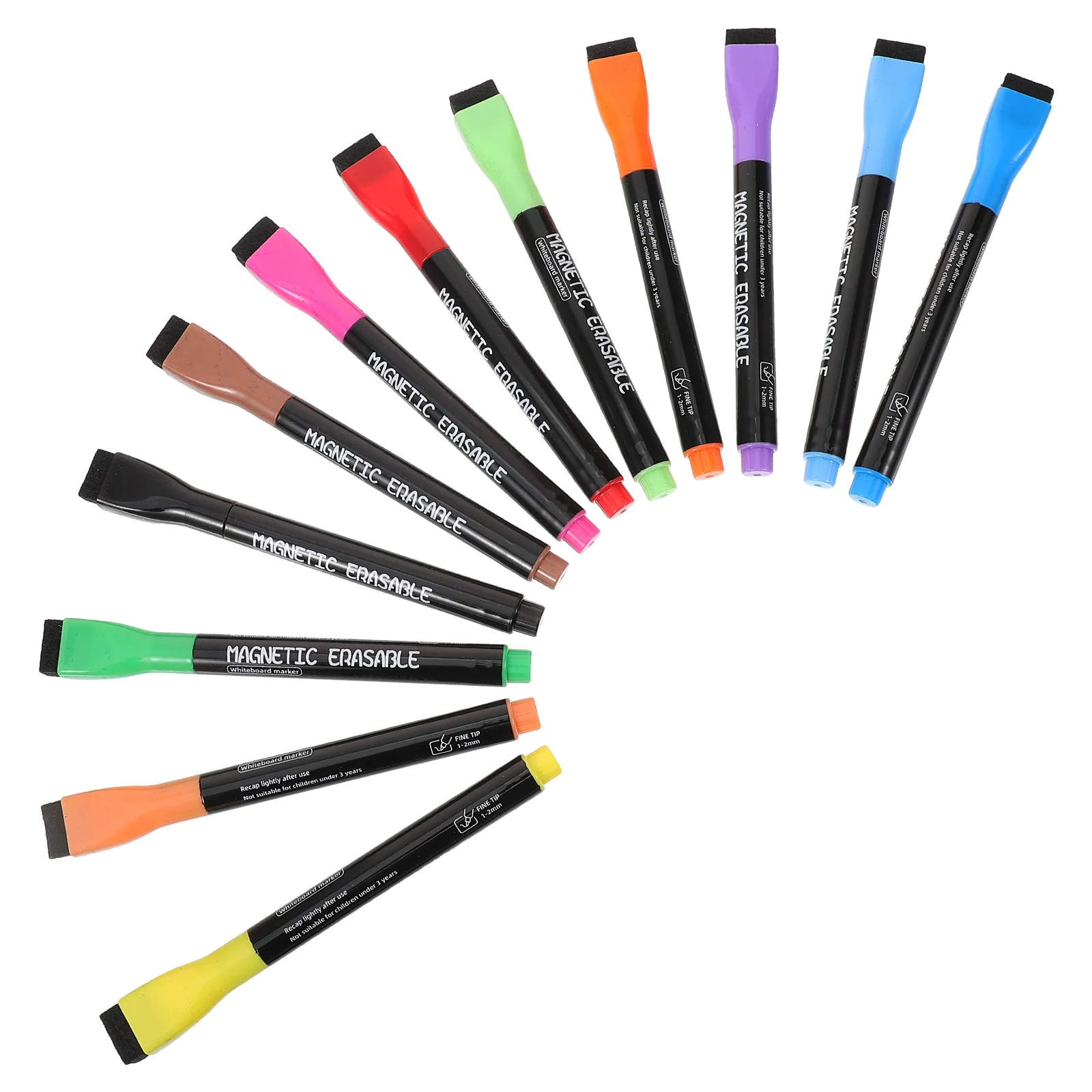 

Marker Board Yihui Whiteboard Pen Children's Magnetic Fine Head Color Painting Water-based Erasable 12 Set Pens