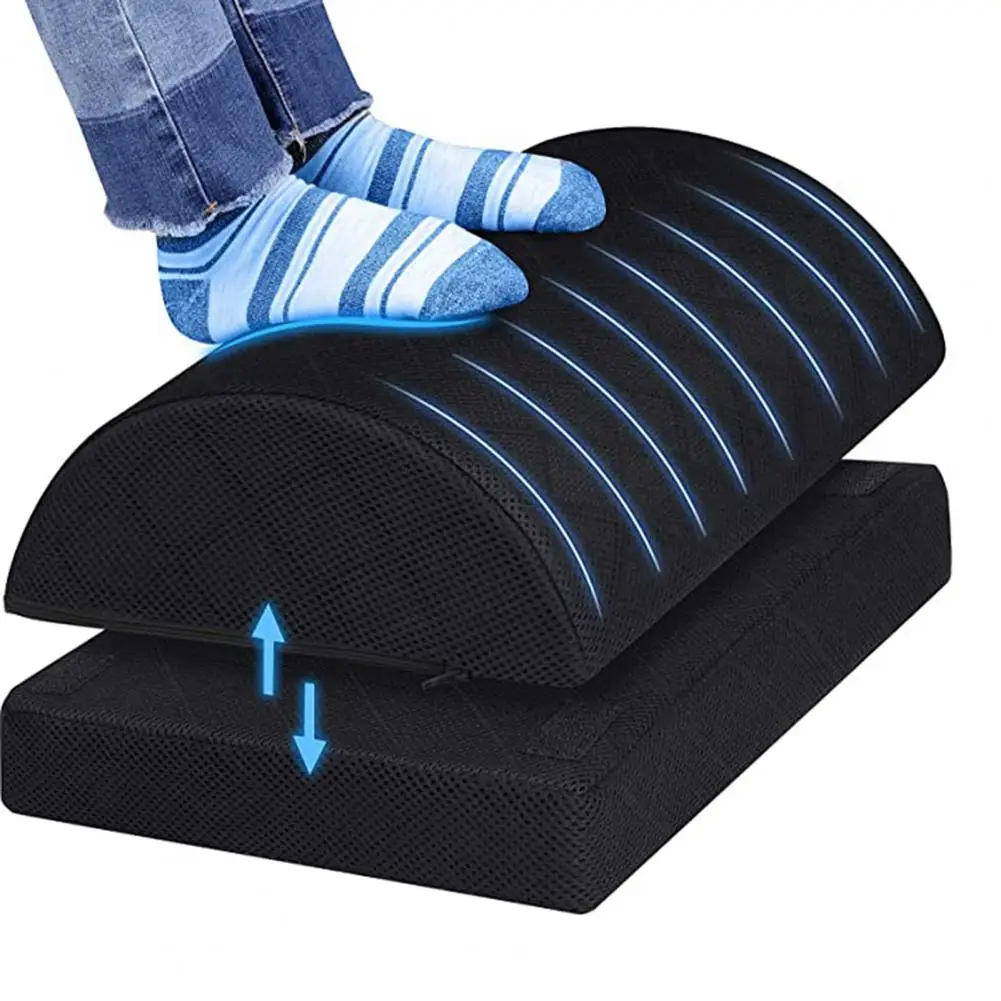 Foot Rest Comfortable Anti-slip Ergonomic Feet Pillow Relaxing Cushion Semicircle Relieve Fatigue Computer Office Accessories