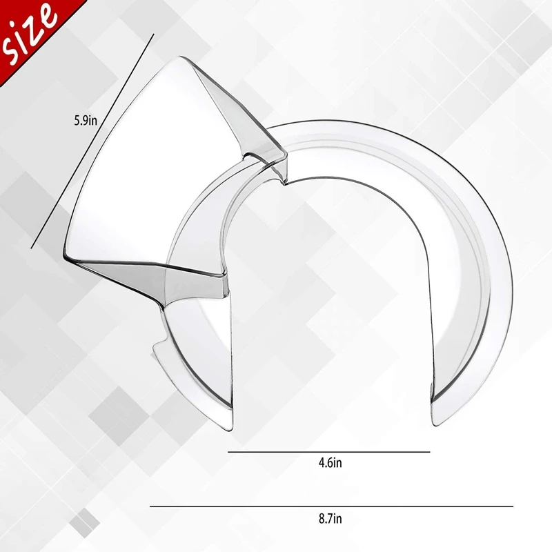 KN1PS W10616906 Pouring Shield With K45DH Dough Hook,K45B Flex Edge Beater And K45WW Wire Whip Total 4Pcs