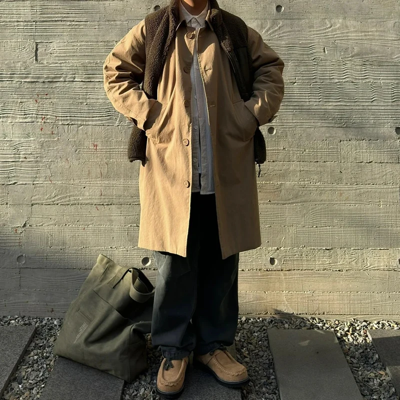 

Мужская рабочая куртка American Style из хлопка, стеганая, средней длины, с воротником, свободного кроя, ветрозащитная, молодежная, модная, зимняя