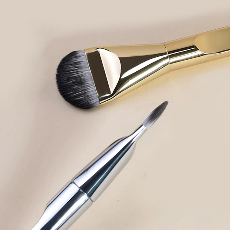 Brocha para base de lengua ancha ultrafina, pelo suave, herramienta correctora sin rayas para defectos, aplicación de maquillaje, esencial de belleza