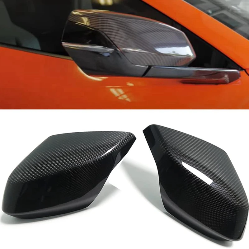 

Dry Carbon Fiber Rearview Mirror Shell Cover Trim For Chevrolet Corvette C8 2020 2021 2022 2023 Accessories