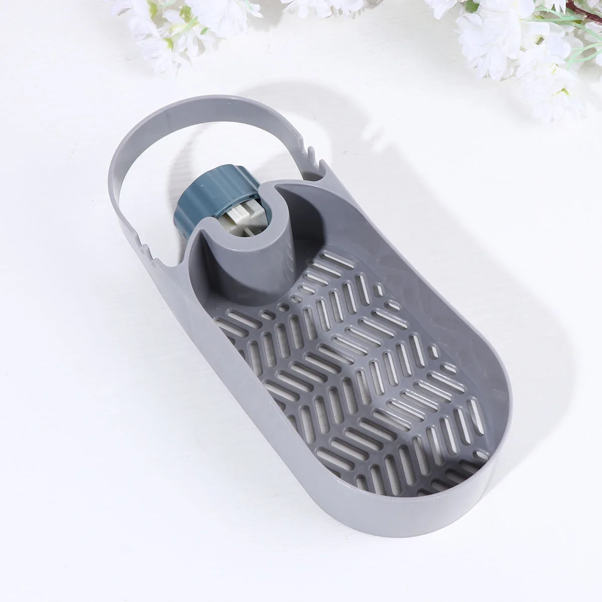 

2Pcs Faucet Drain Rack Plastic Rust Proof Soap Basket Sink Shelf Sponge Holder for Kitchen Bathroom Organizer