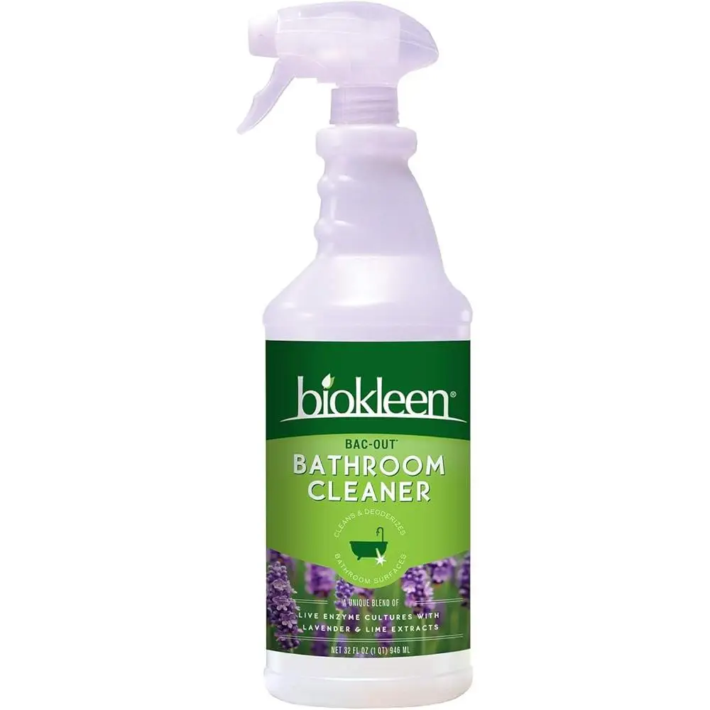 Eco-Friendly Non-Toxic Bathroom Cleaner Plant Based Lavender Lime Enzyme Cleaner Odor Eliminator Biodegradable Natural Safe