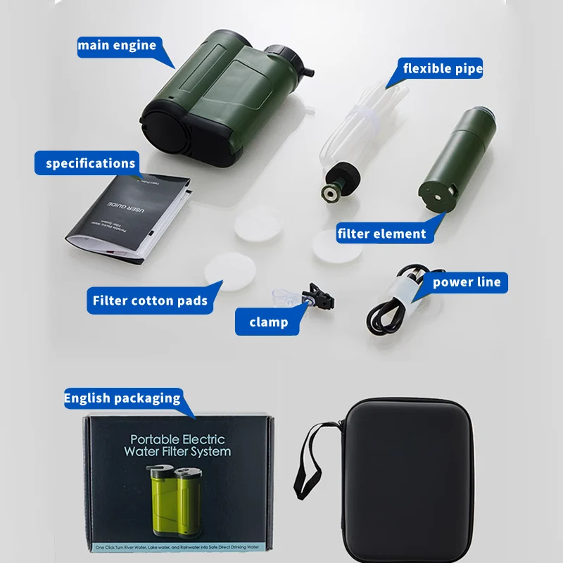 Purificador de água elétrico p - Outdoor Camping Water Filter avaliação e preço