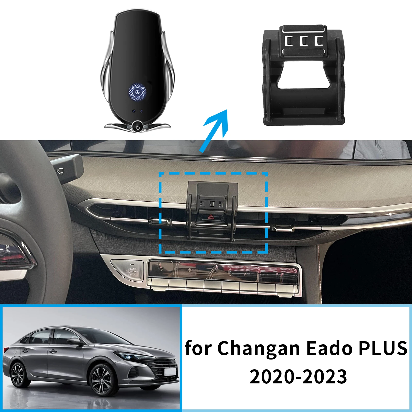 

​​fit for Changan Eado PLUS 2020~2023 Screen Base Phone Holder Mount ​​ Secure Clip Car​​ accessoires