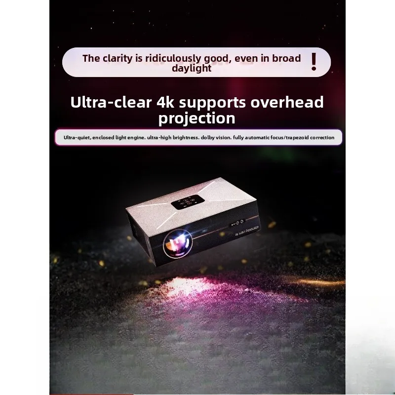 2025 New Daytime High-Brightness Projector Wall-Projected for Commercial, Office, Conference, and Home Theater