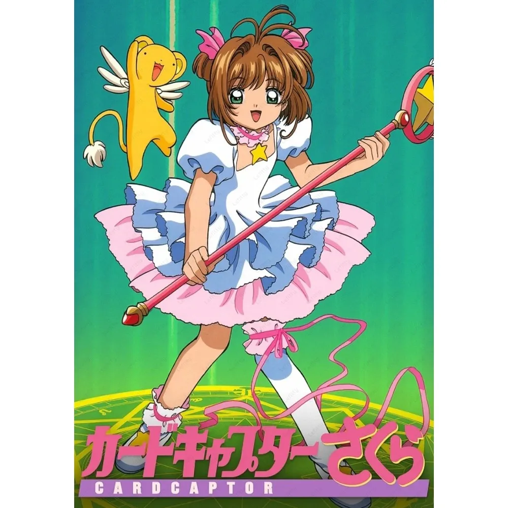 C-Card CaptorS S-Sakura Kawaii Pink Girl Poster Sticky Wall Art Printing Wasserdicht Home Living Bed Room Bar Ästhetisches Dekor – Detail 26
