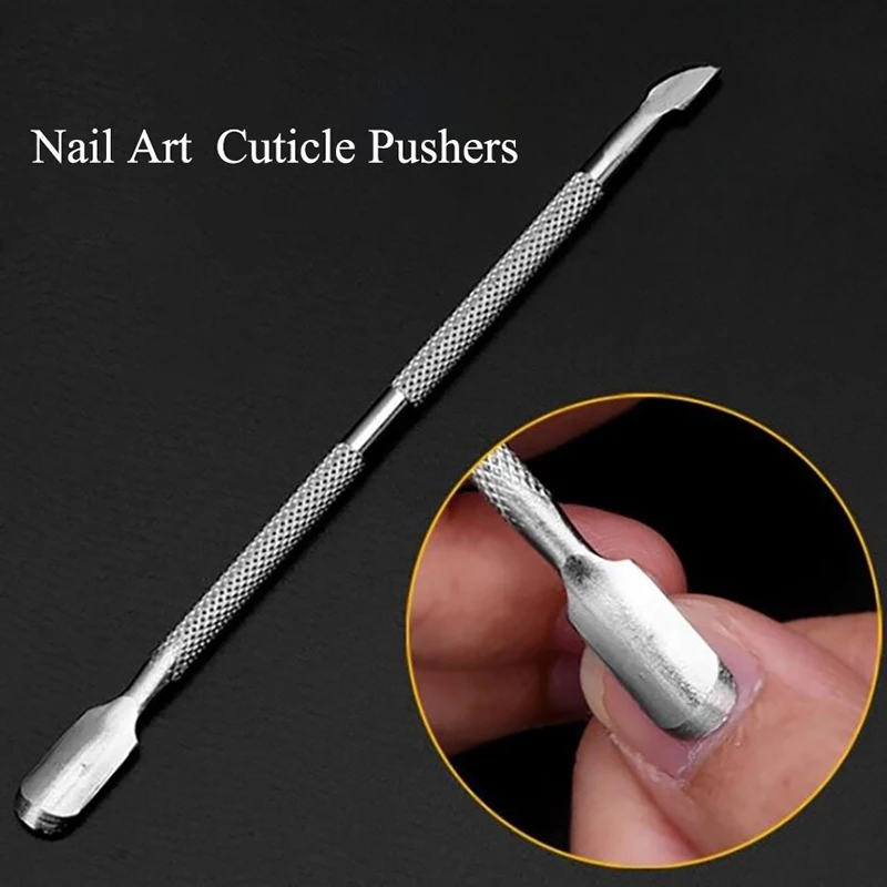 Kềm Cắt Da Inox Tay Đẩy 2 Đầu Chết Tẩy Sơn Móng Chân Cho Làm Móng Tay Chân Dũa Móng Tay Móng Tay Nghệ Thuật Chăm Sóc Cuticle Pusher