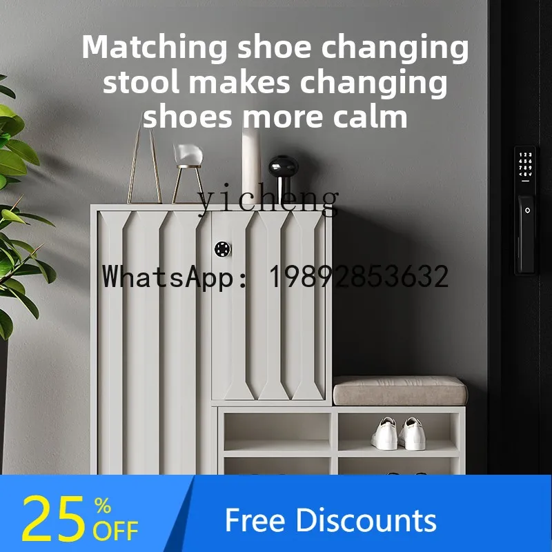 solid wood combination lock shoe cabinet corner cabinet household door corridor corridor corridor shoe changing stool