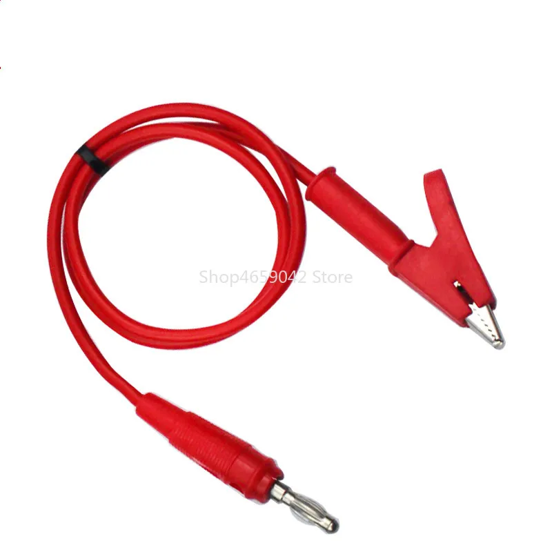 2pcs 4mm Banana Plug To Shrouded Alligator Clip 15A Cable Leads 1M Soft Silicone Wire for Testing Probe