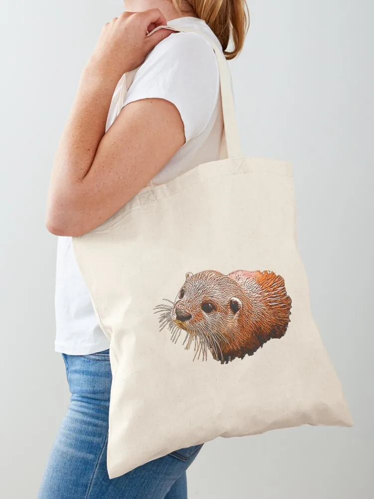 

Otter canvas pattern, animal lover outfits, adorable ottershirts Tote Bag cute tote bag canvas shopping bag custom canvas