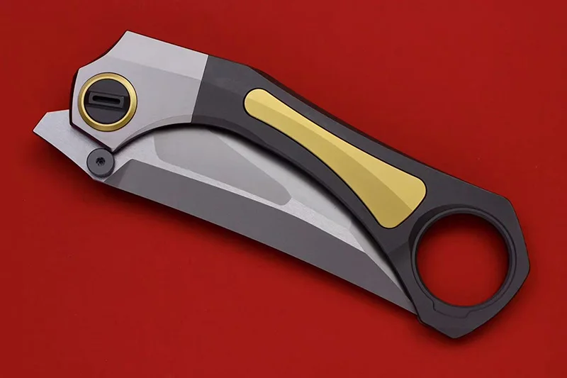 LEMIFSHE Forever Steel  Folding Knife M390 Blade TC4 Titanium Handle Camping Pocket Outdoor Survival EDC Tools