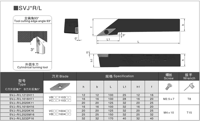 Imagem -05 - Beyond Svjcr1212 Svjcr2525 Svjcr1616 Svjbl1616 Porta-ferramentas de Torneamento Externo Svjcr Svjcl Svjbr Svjbl Svjcr1212h11 Svjbr10h11