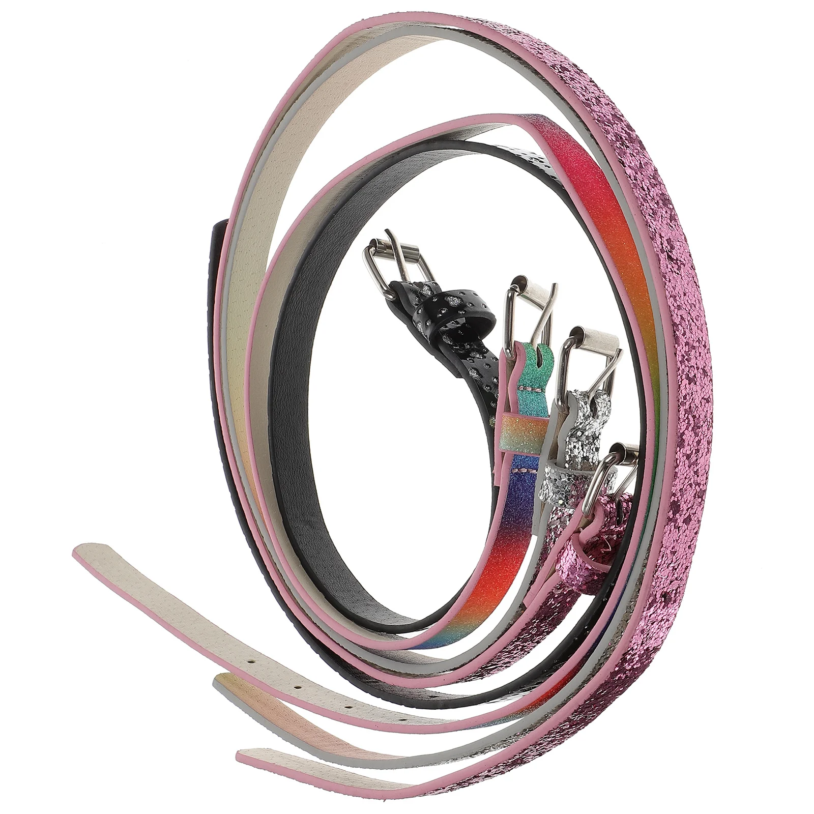 

4pcs Kids Belt Children Jeans Waist Heart Buckle Artificial Strap 06 Inch Width 2132 Inch Adjustable Pants Belts