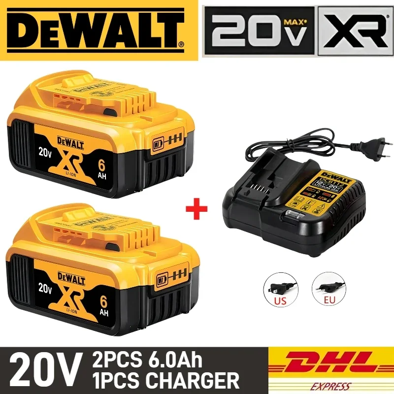

100% Original Dewalt 20V Battery, Electric Tool lithium ion Battery 6000mAh, for Dewalt DCB206 DCB205 DCB204 DCB201 DCB200