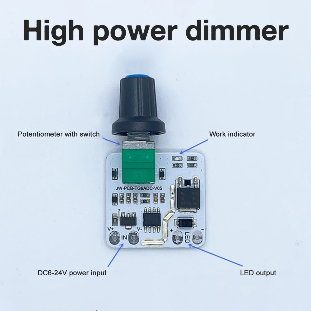 DC 6-24V LED Constant Voltage Dimmer Module Light Strip With Switch Board Brightness Adjustment for Advertising Word Light Box