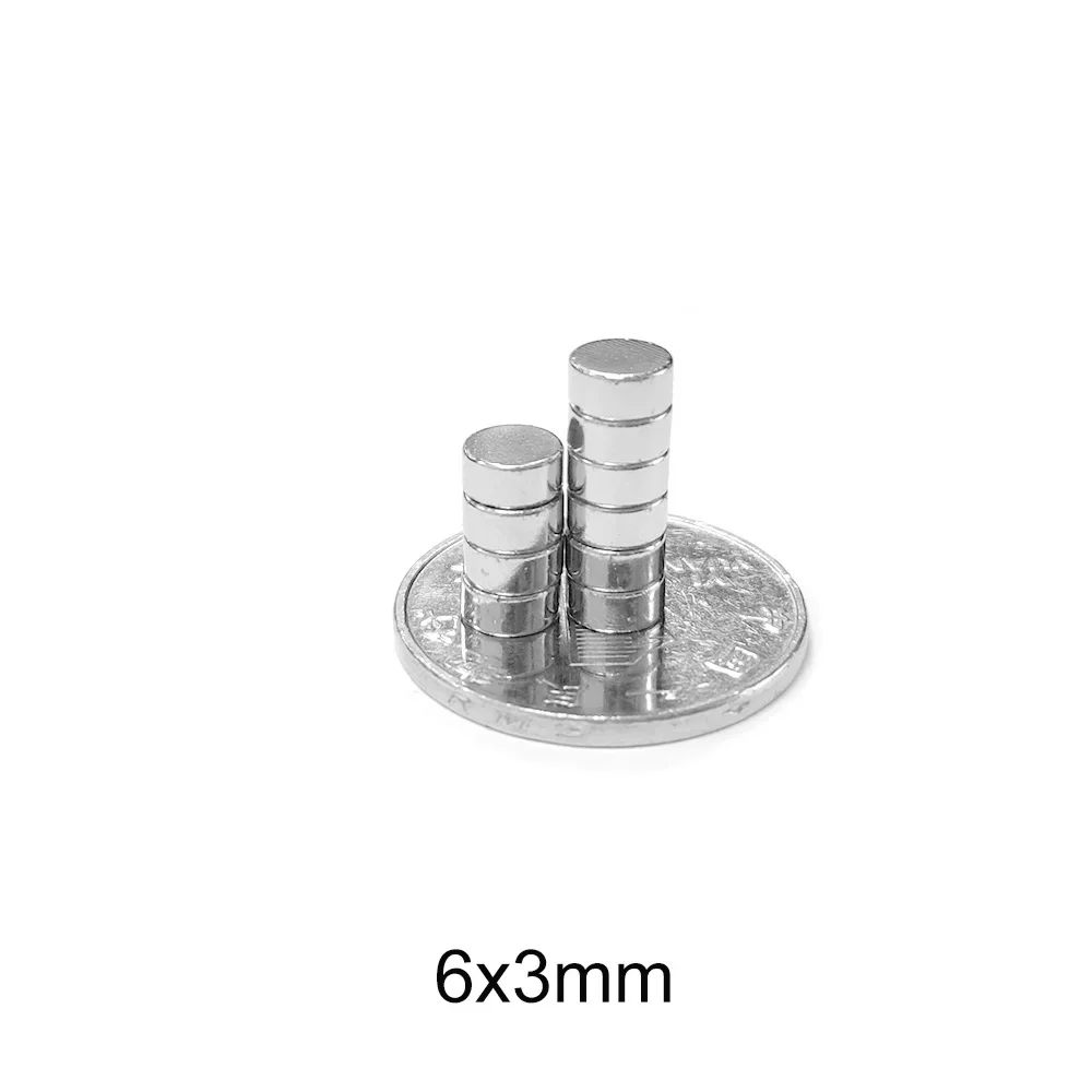 6x3 Small Round Powerful Magnetic Magnets 6*3mm N35 Neodymium Magnet Disc 6x3mm Rare Earth Strong Magnets 6*3