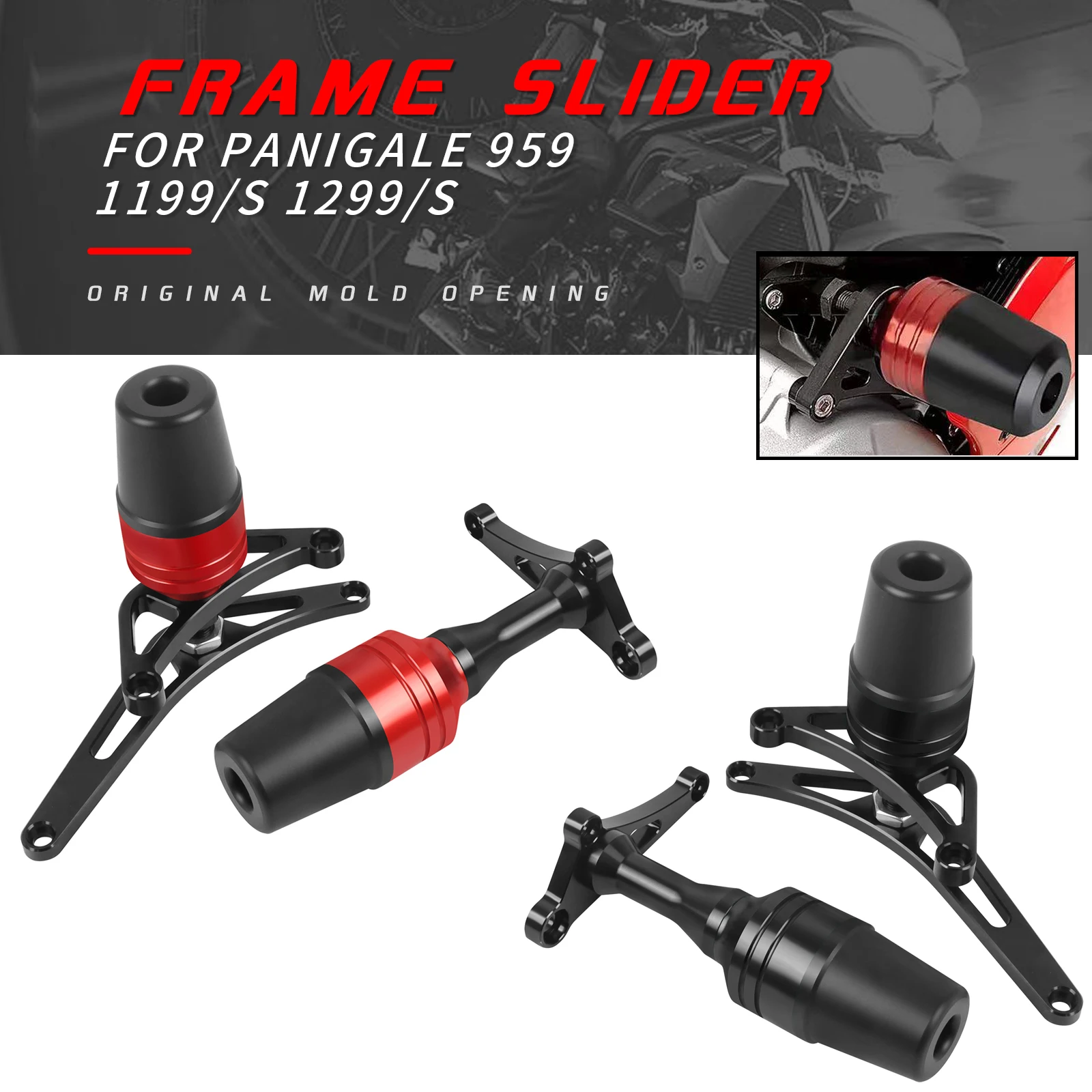 

For Ducati Streetfighter 955 959 1199 1299 Panigale R/S Superleggera Motorcycle CNC Frame Sliders Crash Pad Falling Protection