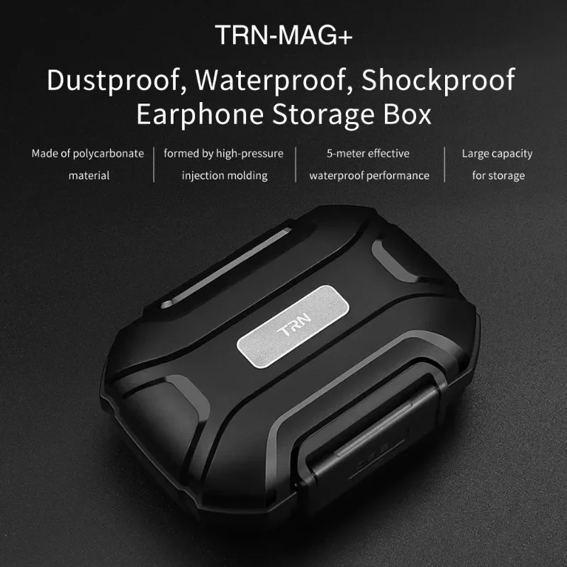 TRN MAG+ Dustproof  Waterproof Earphone Box Case  Shockproof Earphone Storage Box