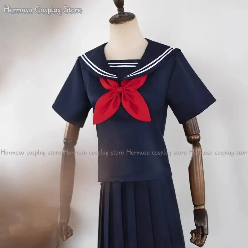 A;3\v,7'd/Anime My Hero Academia Himiko Toga Cosplay Costume Quality JK Uniform Skirts Wig High School Girls Dress Hai6'b\7.n;8/ - view 4