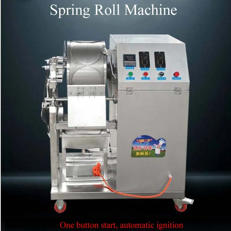 

Automatic Roast Duck Cake Machine Commercial Spring Roll Packaging Machine Egg Cake Thousand Layer Cake Skin 220V