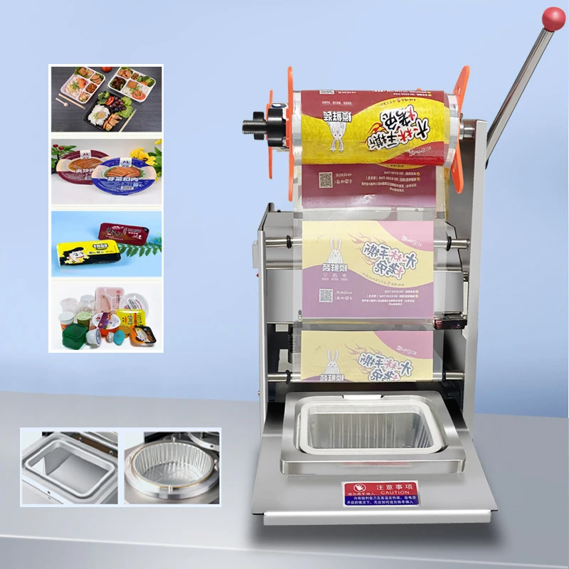 Electric Manual PP Disposable Meal Box Seal Machine Packaging Sealer Lunch Box Packaging Plastic Food Container Sealing Meal