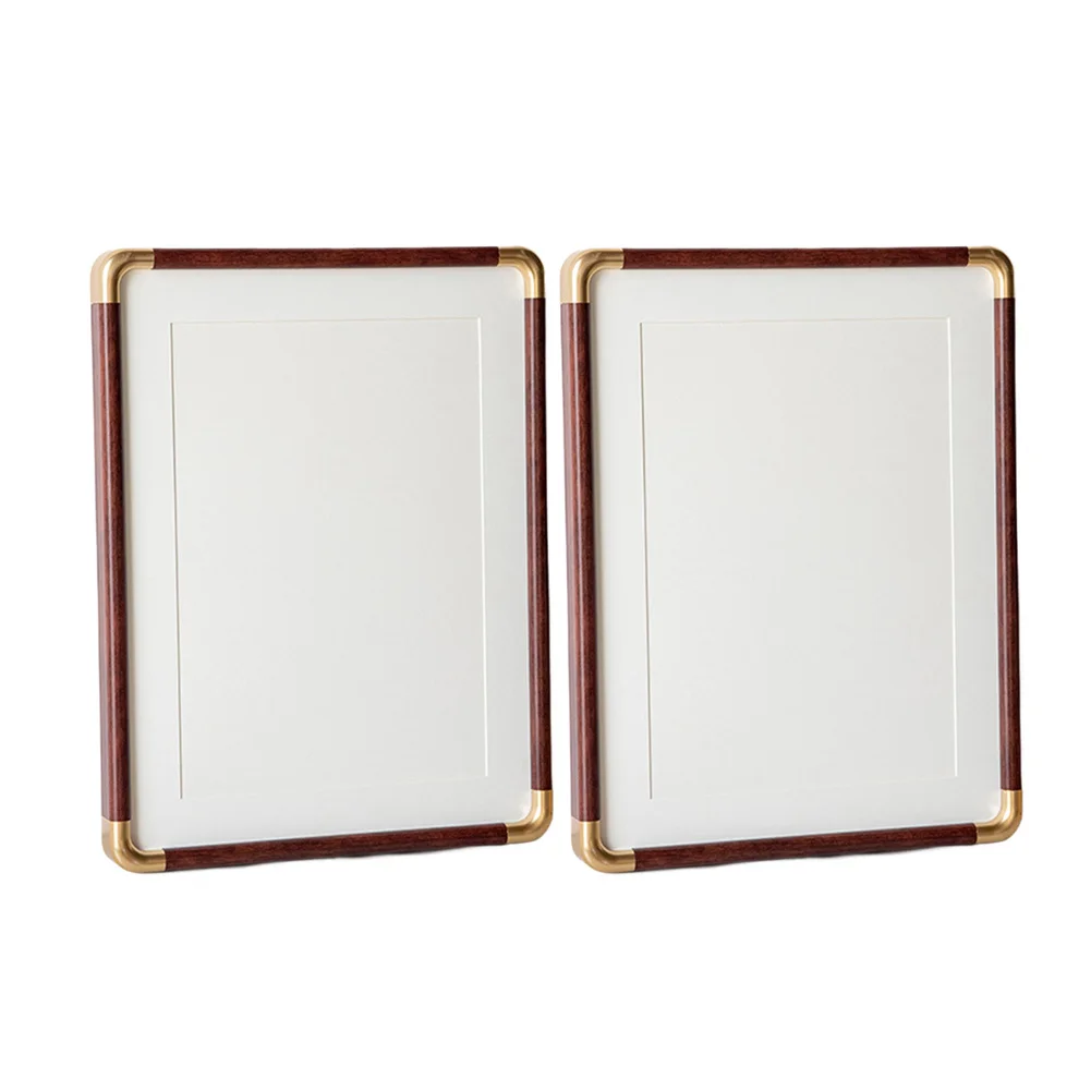 Photo Frame Set of Two Rounded Corners for Calligraphy and Painting Display Suitable for Wall Hanging or Table Use