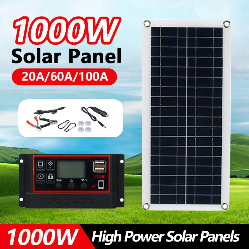 

Solar Charger Kit USB12V5V Waterproof Outdoor Portable Emergency Battery Charging RV Yacht