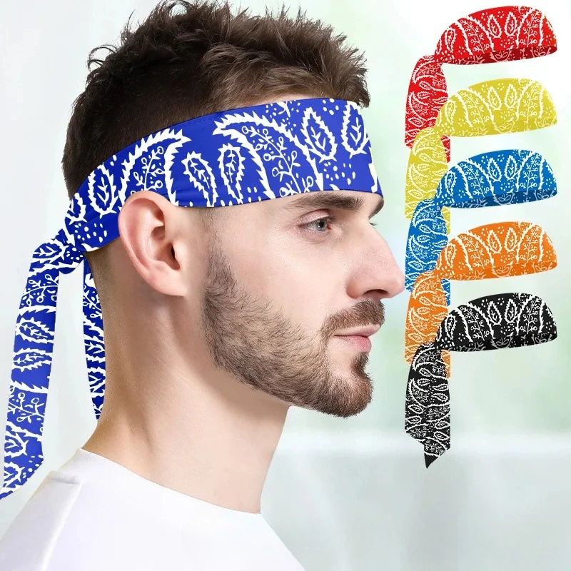 Headbands for Men Women Quick Dry Sports Sweatband Adjustable Workout Gym Running Yoga Hair Bands Sports Headband Head Scarf 1pc