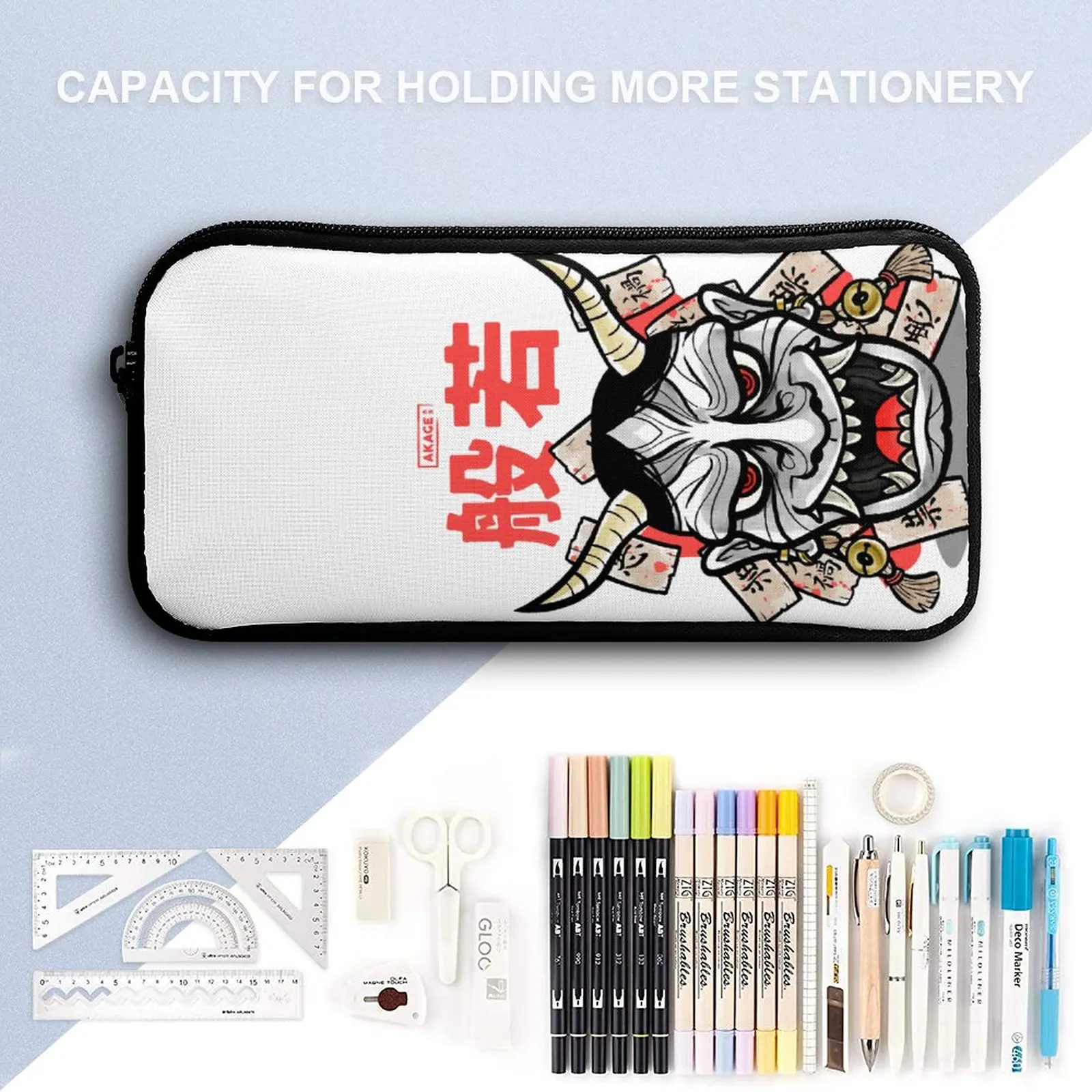 The Hannya Mask  Demon Oni Yokai 3 in 1 Set 17 Inch Backpack Lunch Bag Pen Bag  Lasting Lunch Tote Cosy Sports Activities Casual