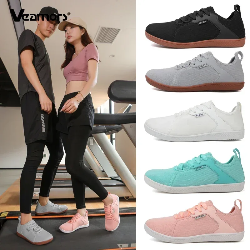 รองเท้าเท้าเปล่ากว้างสำหรับผู้ชายรองเท้าวิ่งแบบครอสเทรนนิ่งสำหรับผู้ชายรองเท้ามินิมอลกล่องนิ้วเท้ากว้างเป็นศูนย์