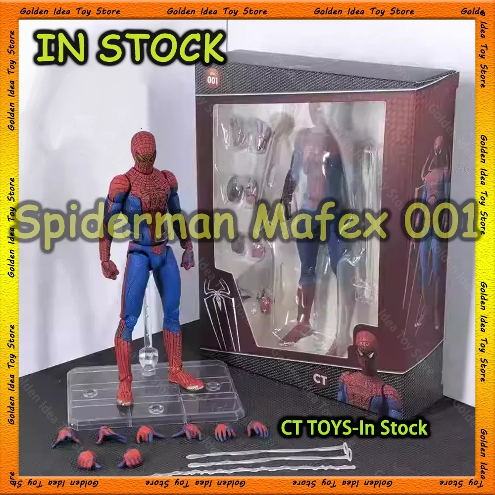 CT Toys Spiderman Mafex 001 Peter Parker Andrew Garfield Figure The Amazing Spider-Man Action Figure Shf Spiderman Model Toy